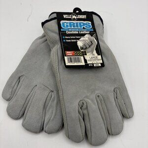 Wells Lamont Grips Winter Lined Cowhide Leather Work Gloves Large Style 1055L